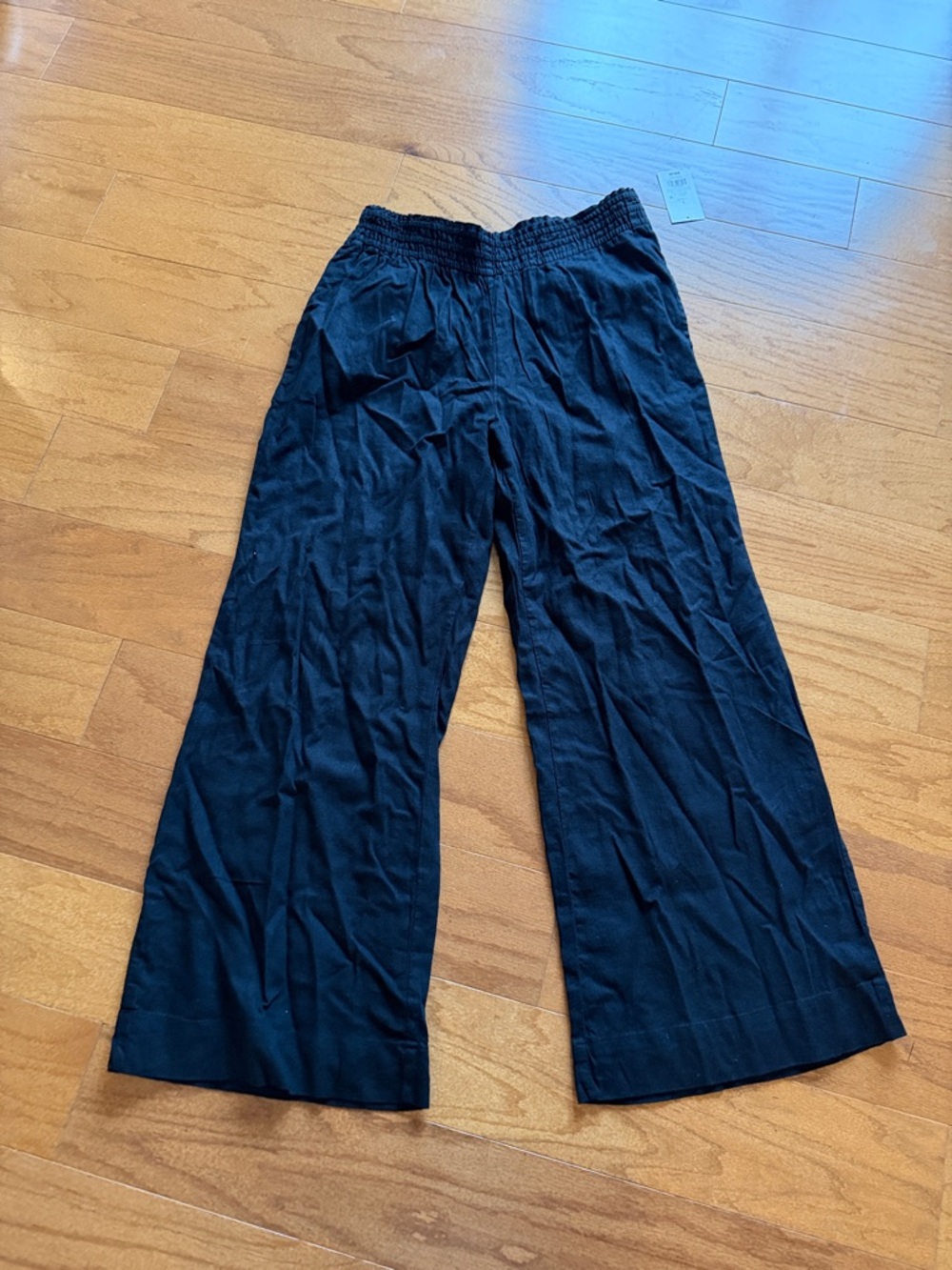 Black Wide Leg Linen Pants